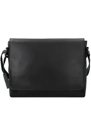Burkely Messenger Bag Vintage, Leder schwarz