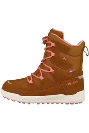 TROLLKIDS Finnmark Winterstiefel Wasserdicht braun|rosa 32 EU