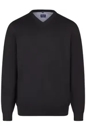 Marvelis V-Ausschnitt-Pullover schwarz XL