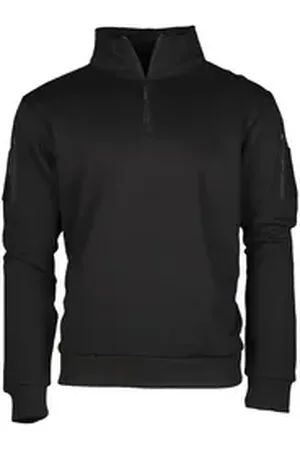 Mil-tec Sturm Handels GmbH Troyer Tactical Sweatshirt mit Zipper, schwarz schwarz XS