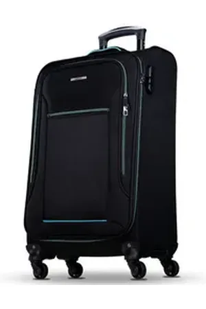 Nowi Trolley Weichschalenkoffer mit Rollen & Zahlenschloss – leicht & robust, Telekopgriff blau|schwarz 64 cm