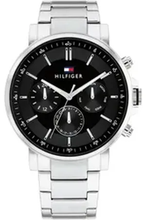 Tommy Hilfiger Multifunktionsuhr TYSON 1710667, Quarzuhr, Armbanduhr, Herrenuhr, Edelstahlarmband, analog, Tag silberfarben