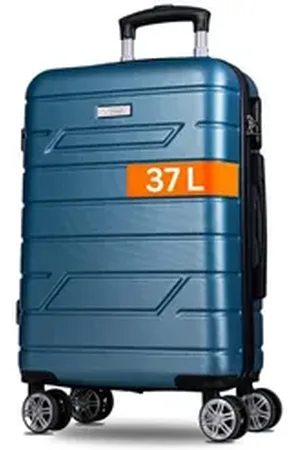 Nowi Koffer Leichter Hartschalenkoffer mit Rollen & Zahlenschloss – Trolley Set blau 58 cm