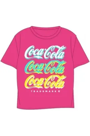 Coca-Cola T-Shirt Kurzes Shirt ® Schriftzug, Rot, oder Schwarz, Gr. 134-164 rot 146