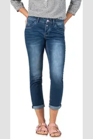 Timezone Slim-fit-Jeans SLIM NALITZ 7/8 mit Stretch blau W 25