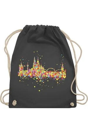 Shirtracer Turnbeutel Konfetti Skyline Köln I Kölle I Kölner Dom Konfetti, Karneval & Fasching grau