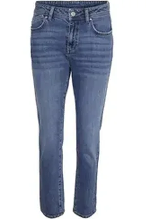 Noisy May Slim-fit-Jeans NMOLIVIA NW SLIM STRAIGHT Jeanshose mit Stretchanteil blau 27W / 34L