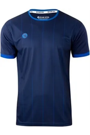 STARK SOUL T-Shirt Trainingsshirt Trikot "Pinstripes", Herren Sport-Shirt, Kurzarm blau M