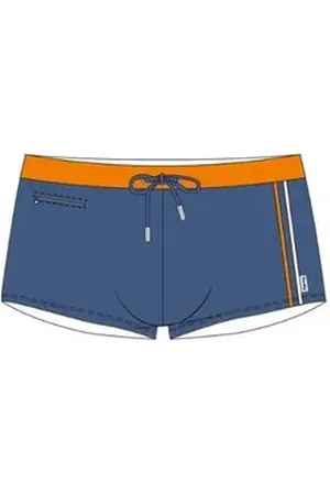 Fashy Badehose Badehose Boxer blau orange weiss 5