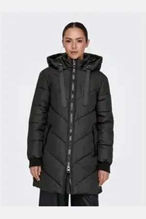 JDY Steppmantel SKYLAR LIFE HOOD JACKET OTW NOOS schwarz XXL (44)