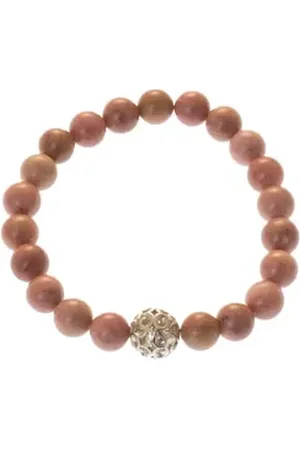 Bella Carina Perlenarmband Rhodochrosit u. Silber Perle rosa L-XL