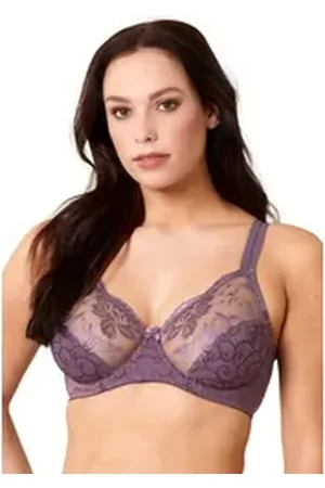 Elbrina Bügel-BH EMBROIDERY mit floralen Spitzenakzenten lila 100