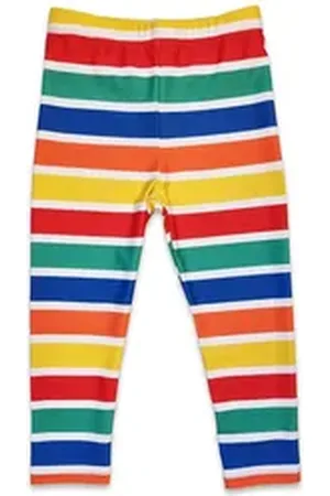 Toby Tiger Schwimmleggings Badeleggings mit Happy Streifen bunt 98