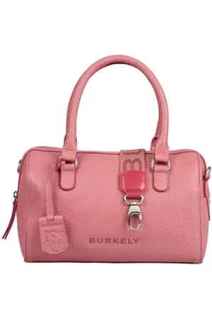 Burkely Schultertasche Handbag, aus echtem Leder rosa