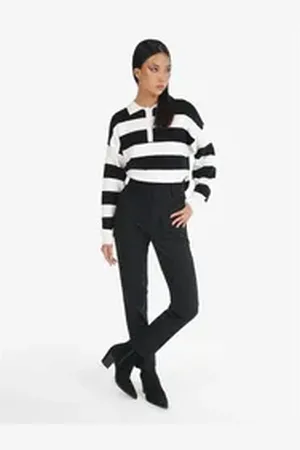 Colins Girlfriend-Jeans Schwarze Damenhose, Niedrige Taille, Gerade Beine, Schmaler Schnitt schwarz 40
