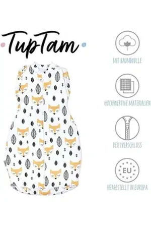 TupTam Pucksack Unisex Baby 2.5 TOG Komfortable Wattierte Pucksack 0-3, 3-6 Monate orange 0-3 Monate