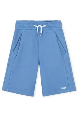 HUGO BOSS Bermudas Bermuda Shorts moltonblau mit weißen Akzenten 8 Jahre (122-128)