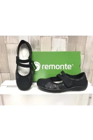 Remonte Damen Ballerina schwarz, herausnehmbare Innensohle Ballerina schwarz 38 EU