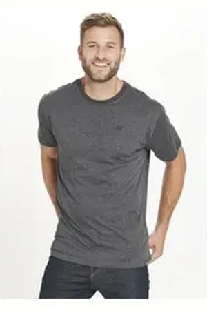 Cruz T-Shirt Highmore aus reiner Baumwolle grau 4XL