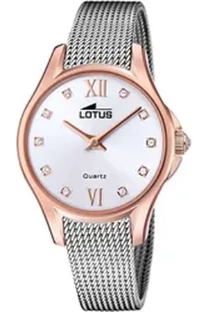 Lotus Quarzuhr 18824/1, Armbanduhr, Damenuhr, Edelstahlarmband, Zirkonia silberfarben