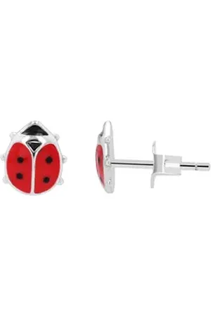 Akzent Ohrring-Set Milagros 925er Sterlingsilber Marienkäfer-Ohrstecker "Milagros" (Paar), Kinder Ohrring silberfarben