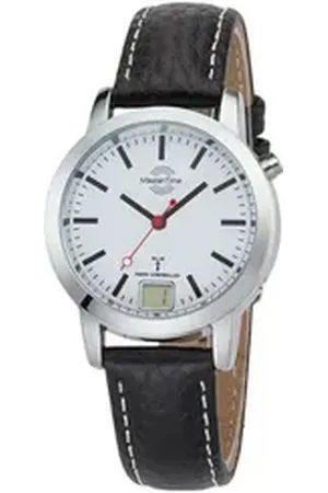 Master Time Quarzuhr Damenuhr MTLA-10593-21L, Quarz, Funk, Bahnhofsuhr, Lederarmband