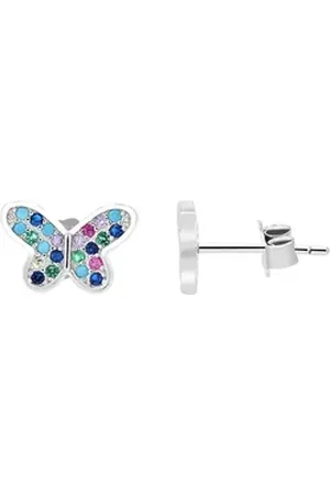 Akzent Ohrring-Set Sophia 925/- Echt Silber Ohrstecker "Sophia", Schmetterling mit (Paar), Kinder Ohrring silberfarben