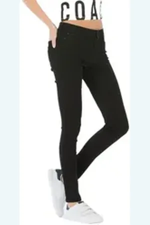 Colins Girlfriend-Jeans 759 Lara Damen-Jeanshose mit mittlerer Taille und schmalem Bein, super schwarz 26-30