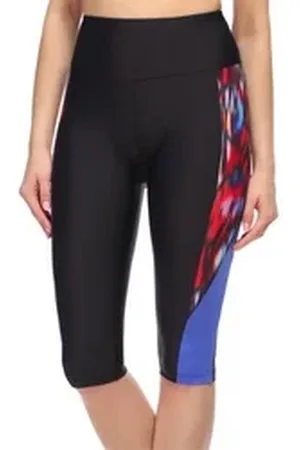 Merry Style Leggings Damen Shorts MS10-326 (1-tlg) elastischer Bund bunt|schwarz 34