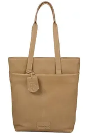 Burkely Rucksack Backpack Shopper (Set, 2-tlg), aus echtem Leder braun