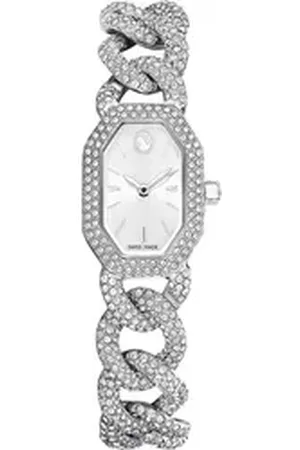 Swarovski Quarzuhr DEXTERA CHAIN 5668899, Armbanduhr, Damenuhr, analog, ®-Kristalle silberfarben