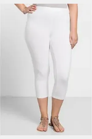 Sheego Leggings Große Größen in Capri-Länge weiß 54