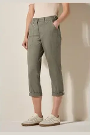 CECIL Cargohose aus Baumwolle mit Stretchanteil braun 38