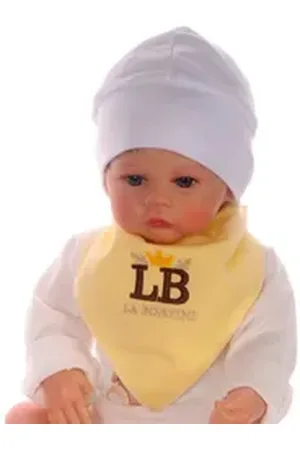 La Bortini Dreieckstuch Baby Latz Sabbertuch Lätzchen mit Klettverschluss neutral, weich, für Neugeborene, doppellagig, verschiedene Farben gelb
