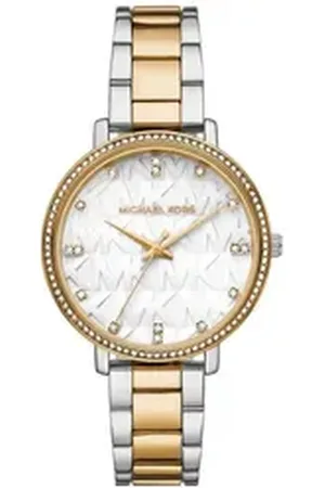 Michael Kors Quarzuhr MK4595 Damen-Uhr Pyper Pavé Analog Quarz Edelstahl-Armband Goldton