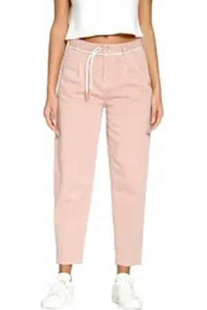 Gang Loose-fit-Jeans Silvia Jogger Balloon Fit (1-tlg) Kordel rosa 30