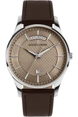 Jacques Lemans Quarzuhr London Quarz Dunkelbraun/Mokka braun