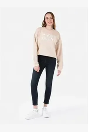 Colins Girlfriend-Jeans Skinny Fit Dunkle Damenjeans 26-30