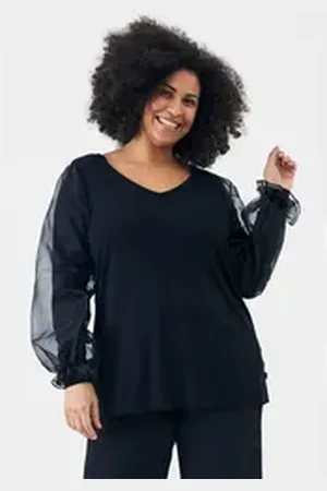 ADIA Langarmbluse im 2in1-Look schwarz XS (38/40)