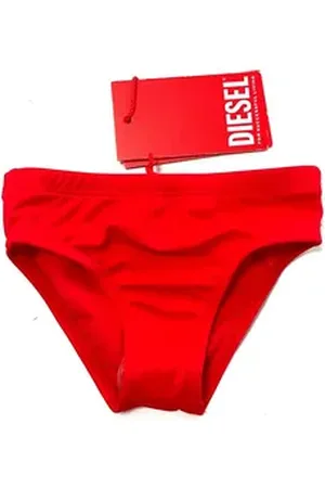 Diesel Badeslip Kinder Bademode, MUNNYS SW BOXER Kinder Bade Slip, Rot Mit Markenlabel