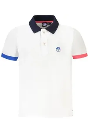 North Sails Poloshirt Weißes Kurzarm-Poloshirt für Kinder mit Logo & 14A