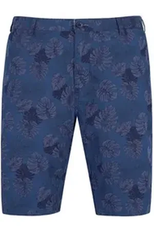 HAJO Bermudas H Bermudashort mit ElasthanBlätterdruck admiralsblau blau 5XL