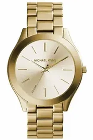 Michael Kors Quarzuhr MK3179 Damen-Uhr Slim Runway Analog Quarz Edelstahl-Armband Gold-Ton
