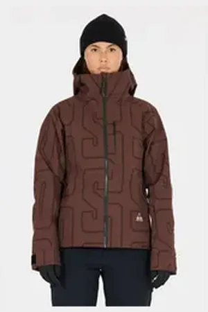 SOS Skijacke Cervinia im hochfunktionalen und angesagten Design braun|rot L