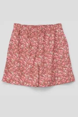 QS by s.Oliver Leggings Shorts mit Crêpe-Struktur rot XL