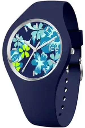 Ice-Watch Quarzuhr ICE flower - Medium - 3H 021741, Armbanduhr, Damenuhr, Silikonarmband, analog blau
