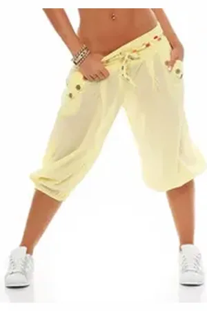 malito more than fashion Caprihose 3416 Pumphose in Unifarben Einheitsgröße gelb
