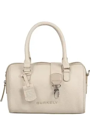 Burkely Schultertasche Handbag, aus echtem Leder weiß