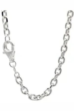 HOPLO Silberkette Ankerkette diamantiert Länge 45cm - Breite 3,0mm - 925 Silber, Made in Germany silberfarben 45 cm Damengröße