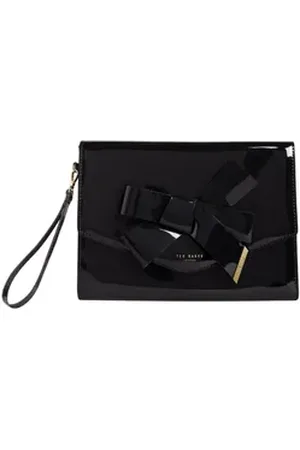 Ted Baker Clutch Nikkey Knot Bow Envelope Pouch schwarz